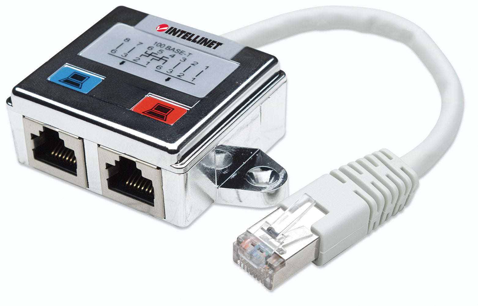 2-Port Cat5e-Anschlussteiler, doppelt geschirmt Image 1