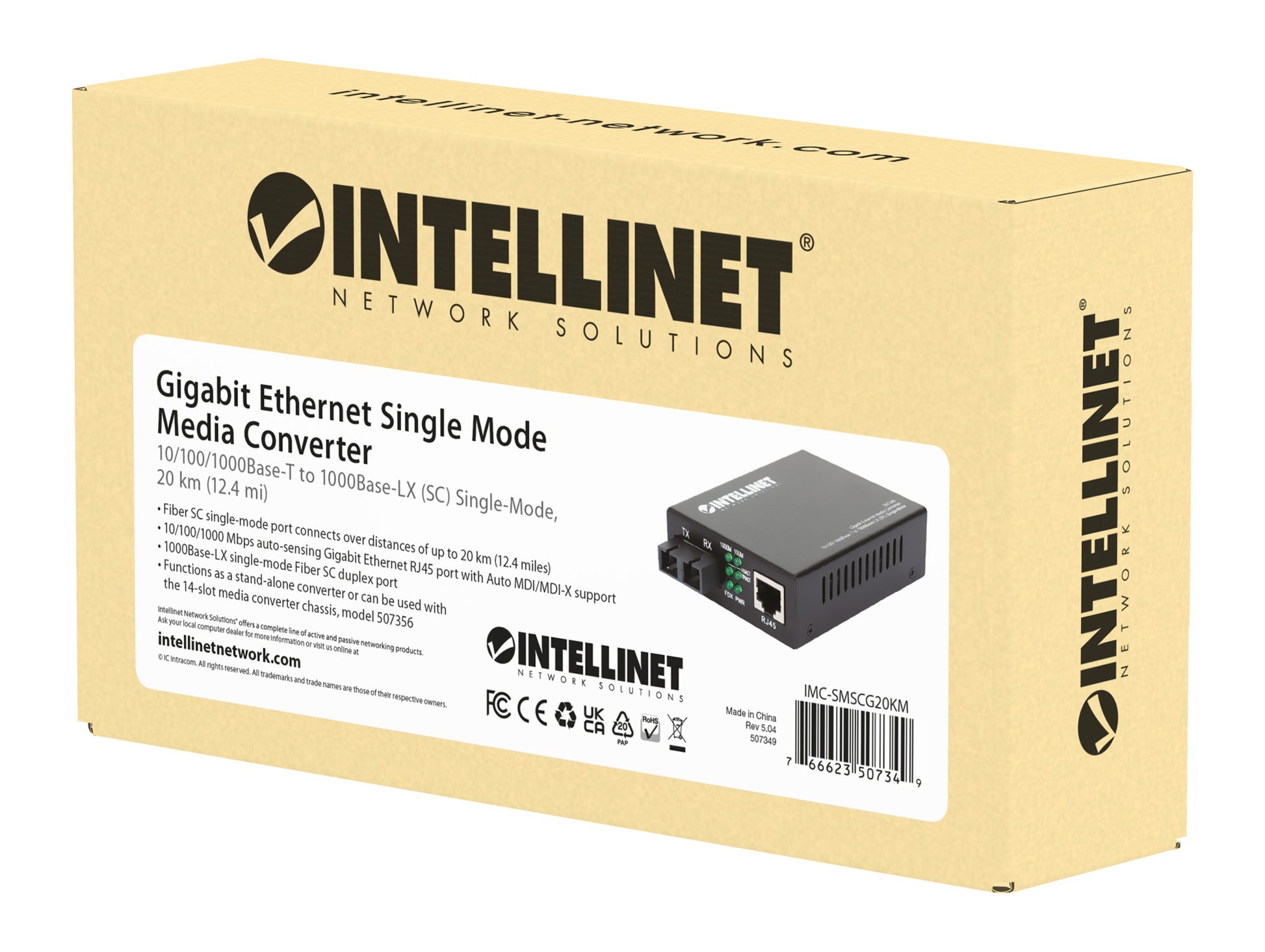 Gigabit Ethernet Singlemode Medienkonverter Packaging Image 2