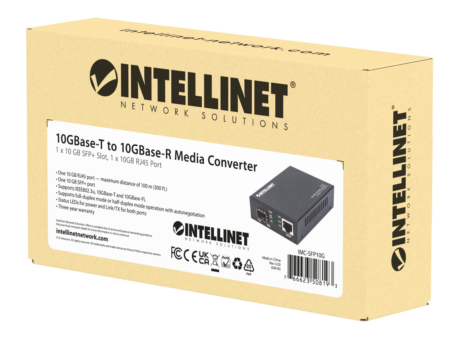 10GBase-T auf 10GBase-R Medienkonverter Packaging Image 2