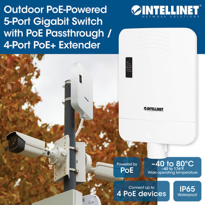 Outdoor PoE-Powered 5-Port Gigabit Switch mit PoE-Passthrough / 4-Port PoE+ Extender Image 13