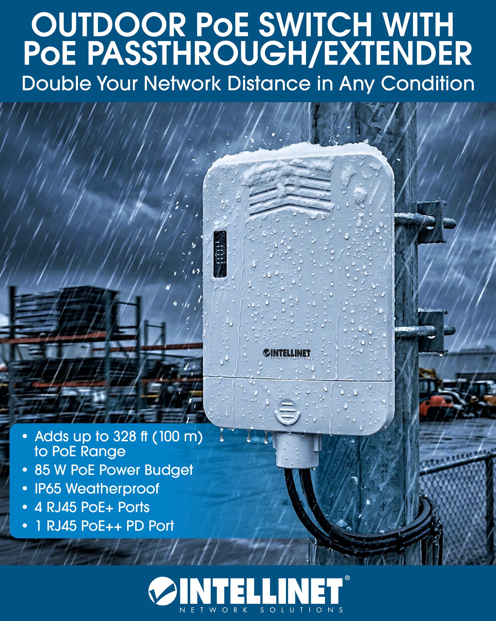 Outdoor PoE-Powered 5-Port Gigabit Switch mit PoE-Passthrough / 4-Port PoE+ Extender Image 14