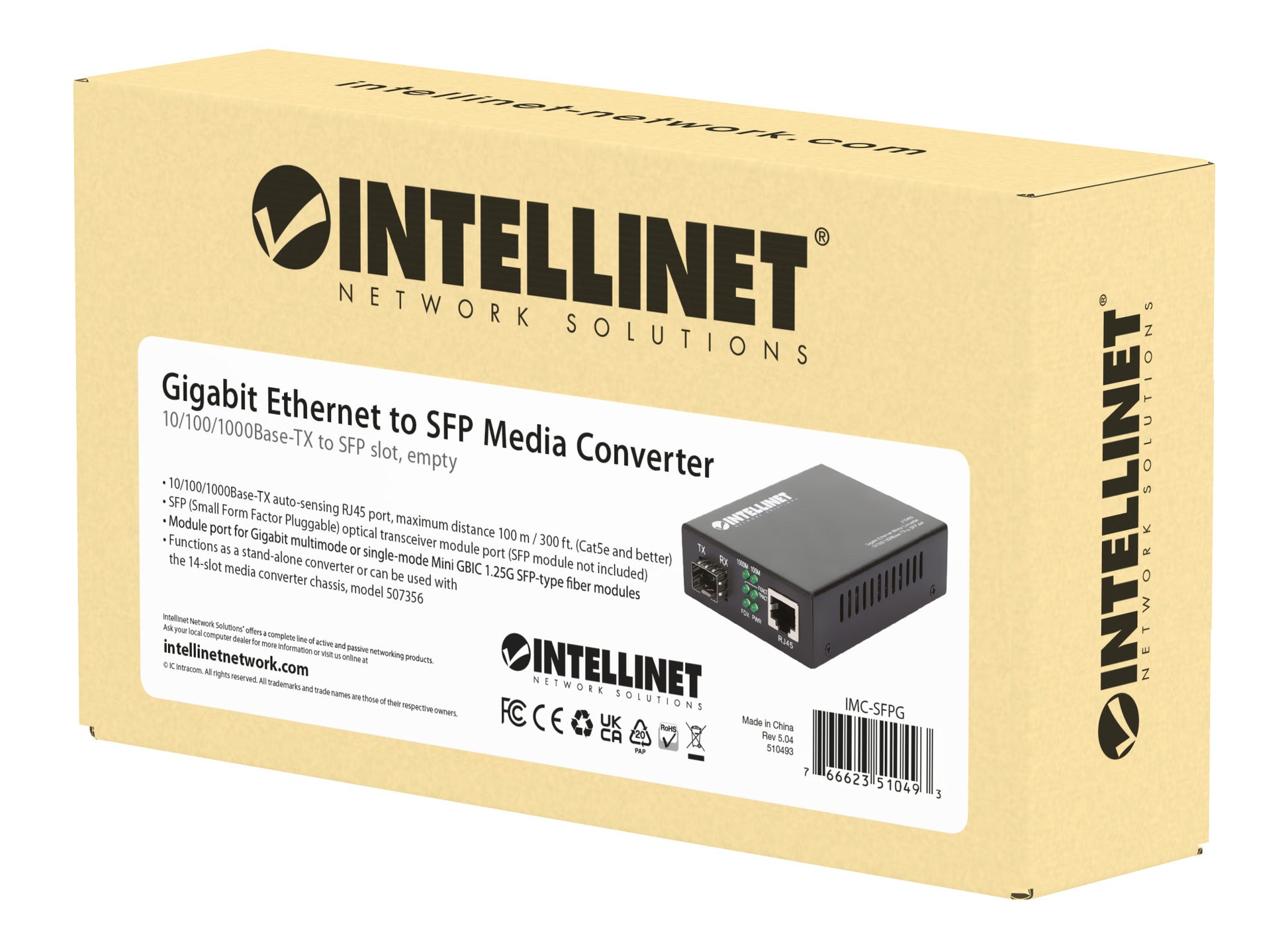 Gigabit Ethernet auf SFP-Medienkonverter Packaging Image 2