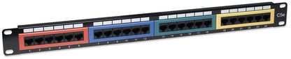 Cat5e 24-Port Patchpanel, farbkodiert, 1 HE Image 2