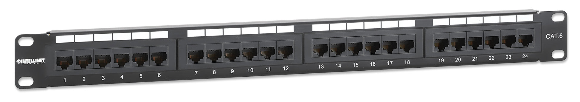 Cat6 24-Port Patchpanel, 1 HE Image 3