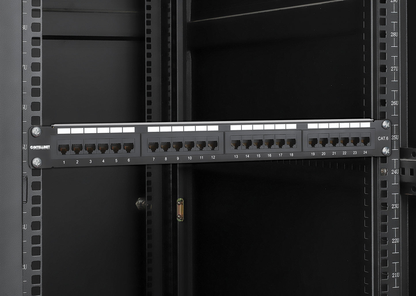 Cat6 24-Port Patchpanel, 1 HE Image 6