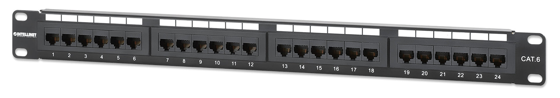 Cat6 24-Port Patchpanel, 1 HE Image 1