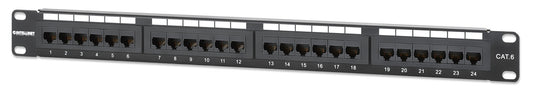 Cat6 24-Port Patchpanel, 1 HE Image 1