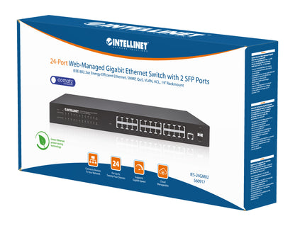 24-Port Web-Managed Gigabit Ethernet Switch mit 2 SFP-Ports Packaging Image 2