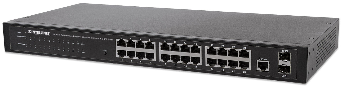 24-Port Web-Managed Gigabit Ethernet Switch mit 2 SFP-Ports Image 1