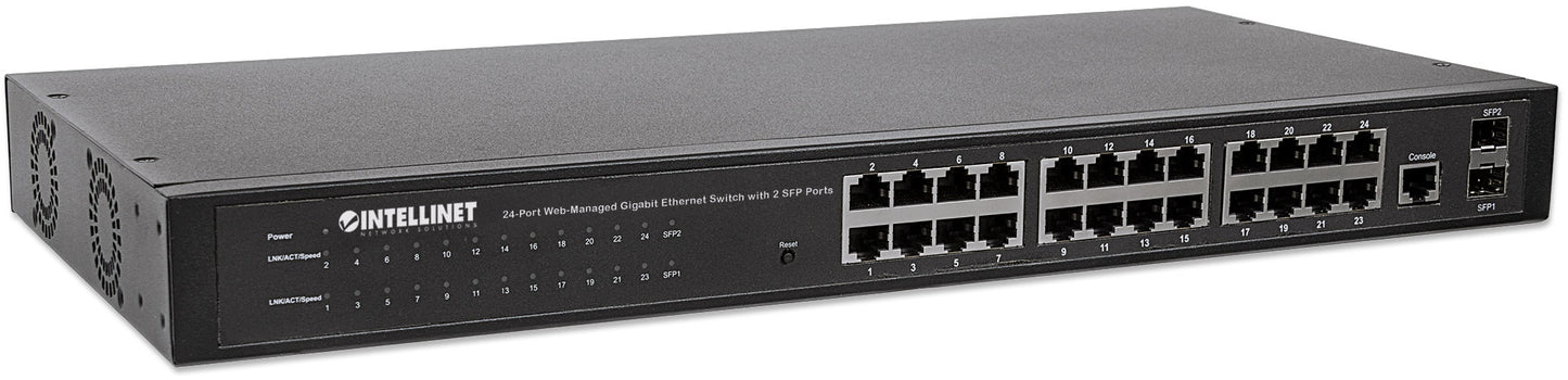 24-Port Web-Managed Gigabit Ethernet Switch mit 2 SFP-Ports Image 3
