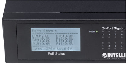 24-Port Gigabit Ethernet PoE+ Switch mit 2 SFP-Ports und LCD-Anzeige Image 6