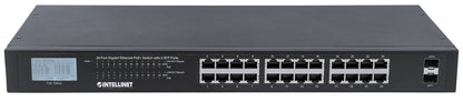 24-Port Gigabit Ethernet PoE+ Switch mit 2 SFP-Ports und LCD-Anzeige Image 7