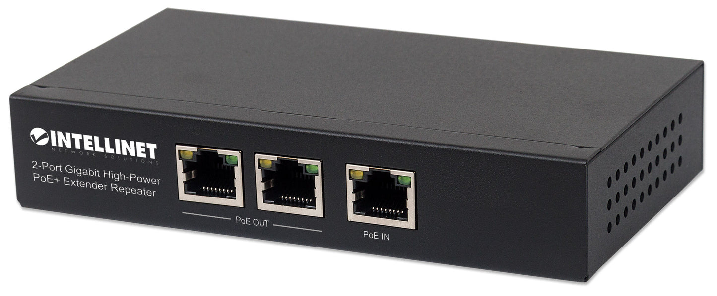 2-Port Gigabit High-Power PoE+ Extender Image 1