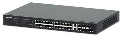 24-Port Gigabit Ethernet PoE+ Web-Managed Switch mit 4 Gigabit Kombo-Base-T/SFP-Ports Image 1
