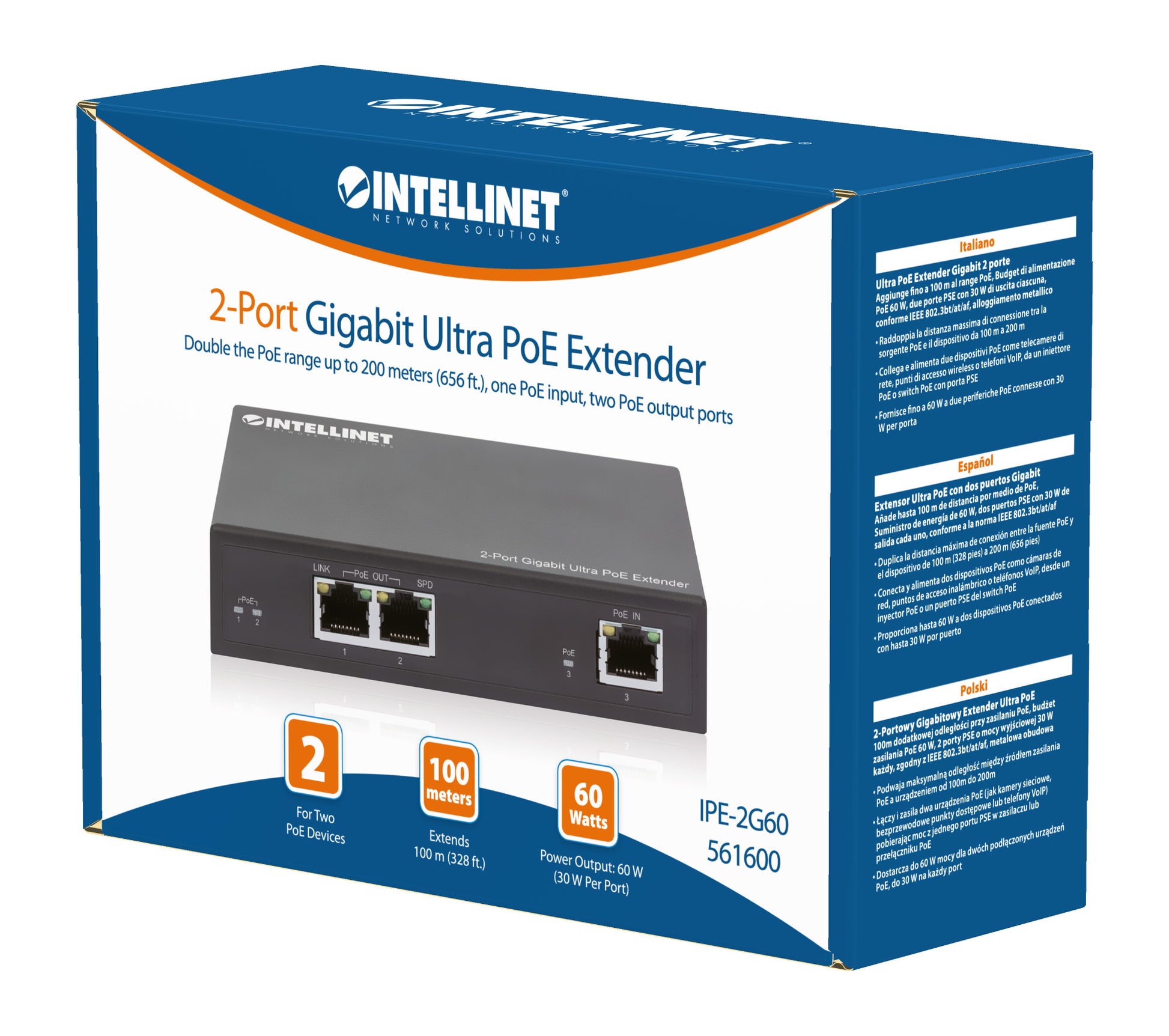 2-Port Gigabit Ultra PoE Extender Packaging Image 2
