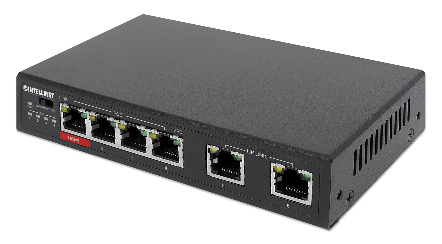 6-Port Fast Ethernet Switch mit 4 PoE-Ports (1 x High-Power PoE) Image 1