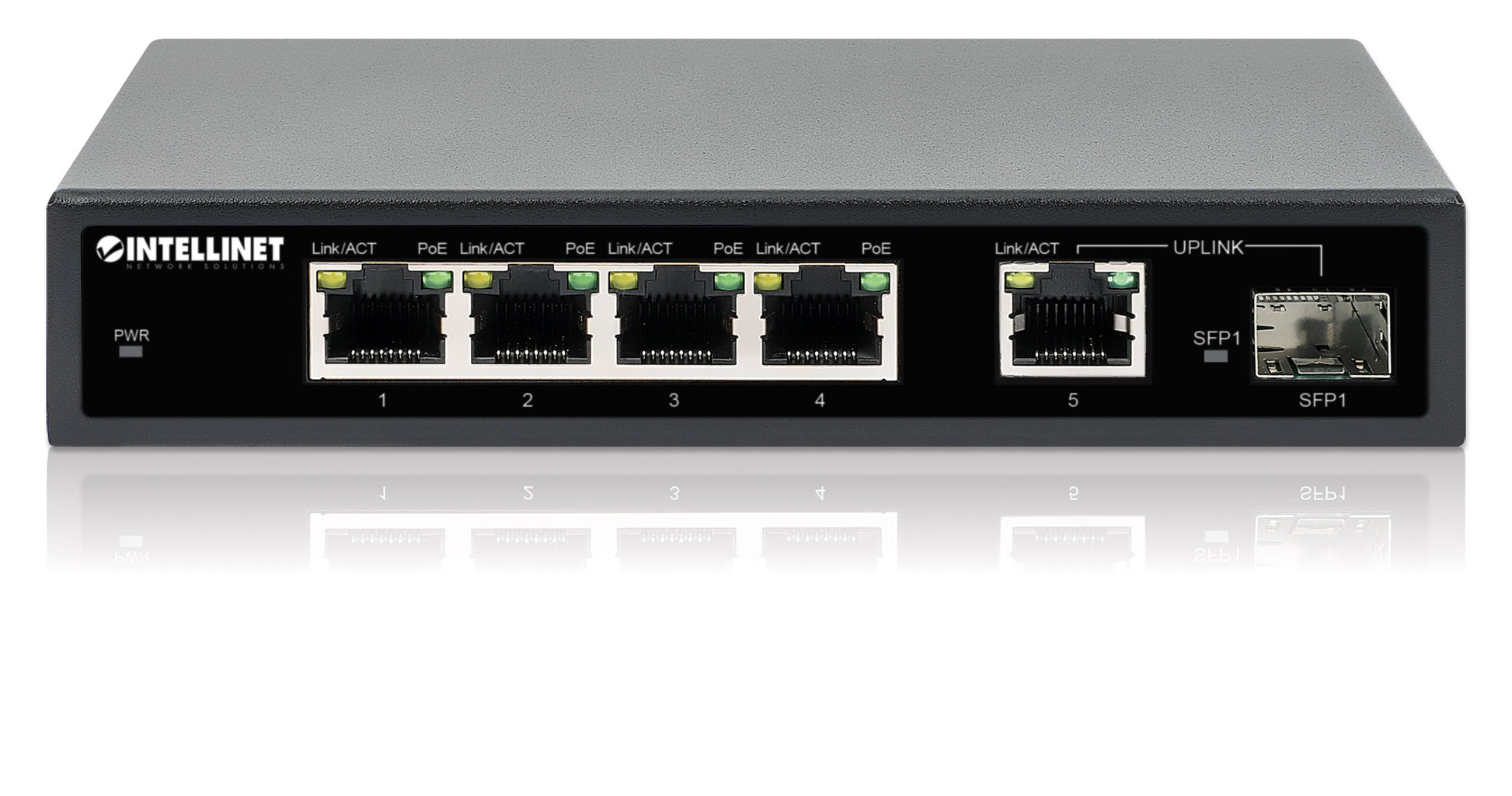 5-Port Gigabit Ethernet PoE+ Switch mit SFP-Port Image 6