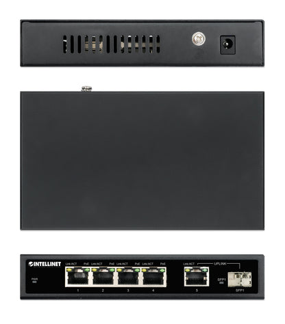 5-Port Gigabit Ethernet PoE+ Switch mit SFP-Port Image 7
