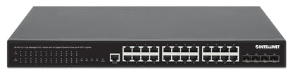 28-Port L2+ Fully Managed PoE+ Switch mit 24 Gigabit Ethernet-Ports und 4 SFP+ Uplinks Image 4