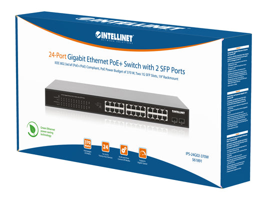 24-Port Gigabit Ethernet PoE+ Switch mit 2 SFP-Ports Packaging Image 2