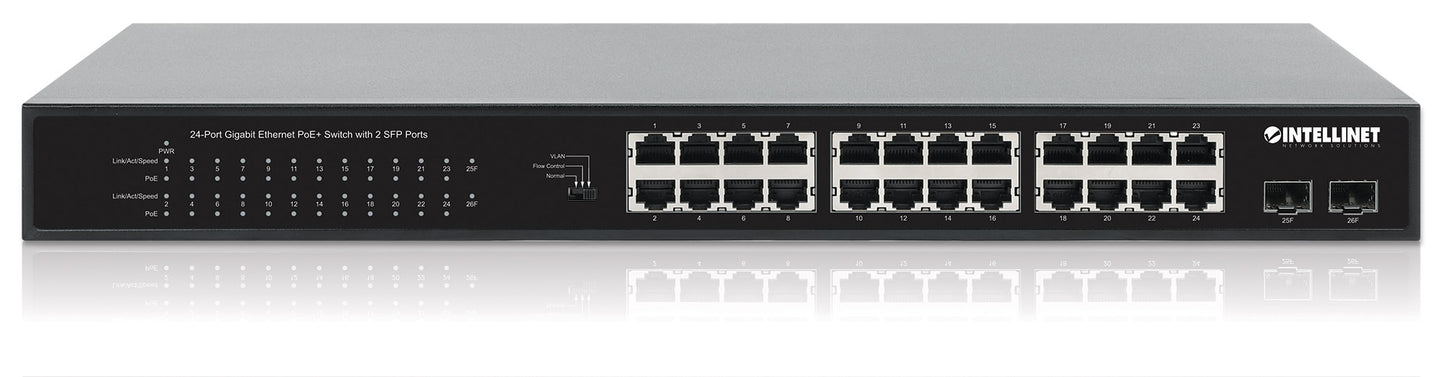 24-Port Gigabit Ethernet PoE+ Switch mit 2 SFP-Ports Image 6