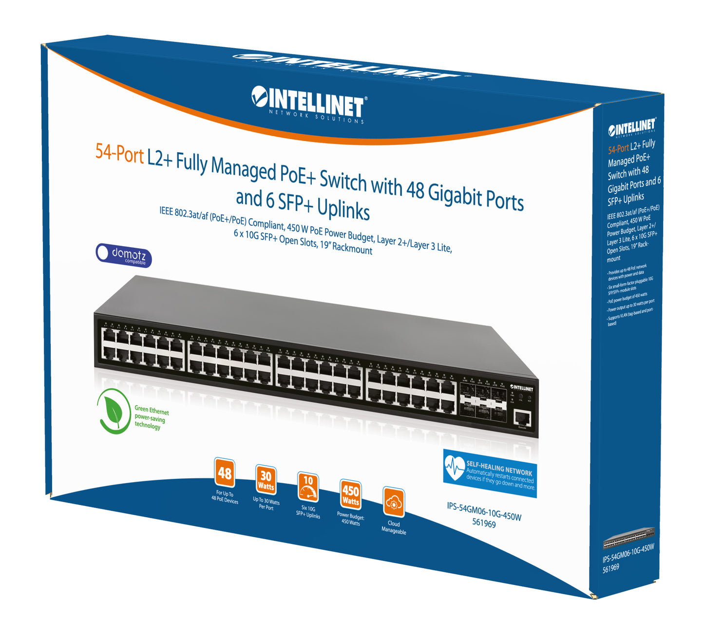 54-Port L2+ Fully Managed PoE+ Switch mit 48 Gigabit Ethernet-Ports und 6 SFP+ Uplinks Packaging Image 2