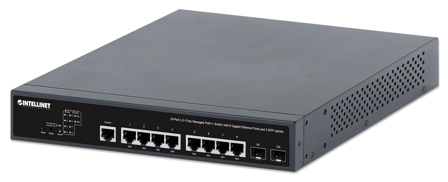 10-Port L2+ Fully Managed PoE++ Switch mit 8 Gigabit Ethernet-Ports und 2 SFP-Uplinks Image 1