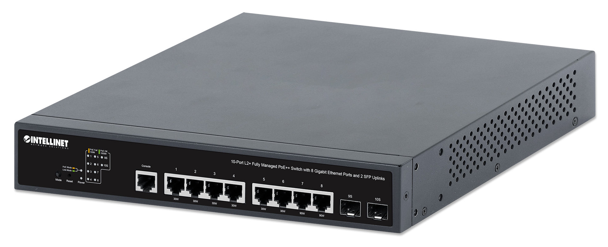 10-Port L2+ Fully Managed PoE++ Switch mit 8 Gigabit Ethernet-Ports und 2 SFP-Uplinks Image 1