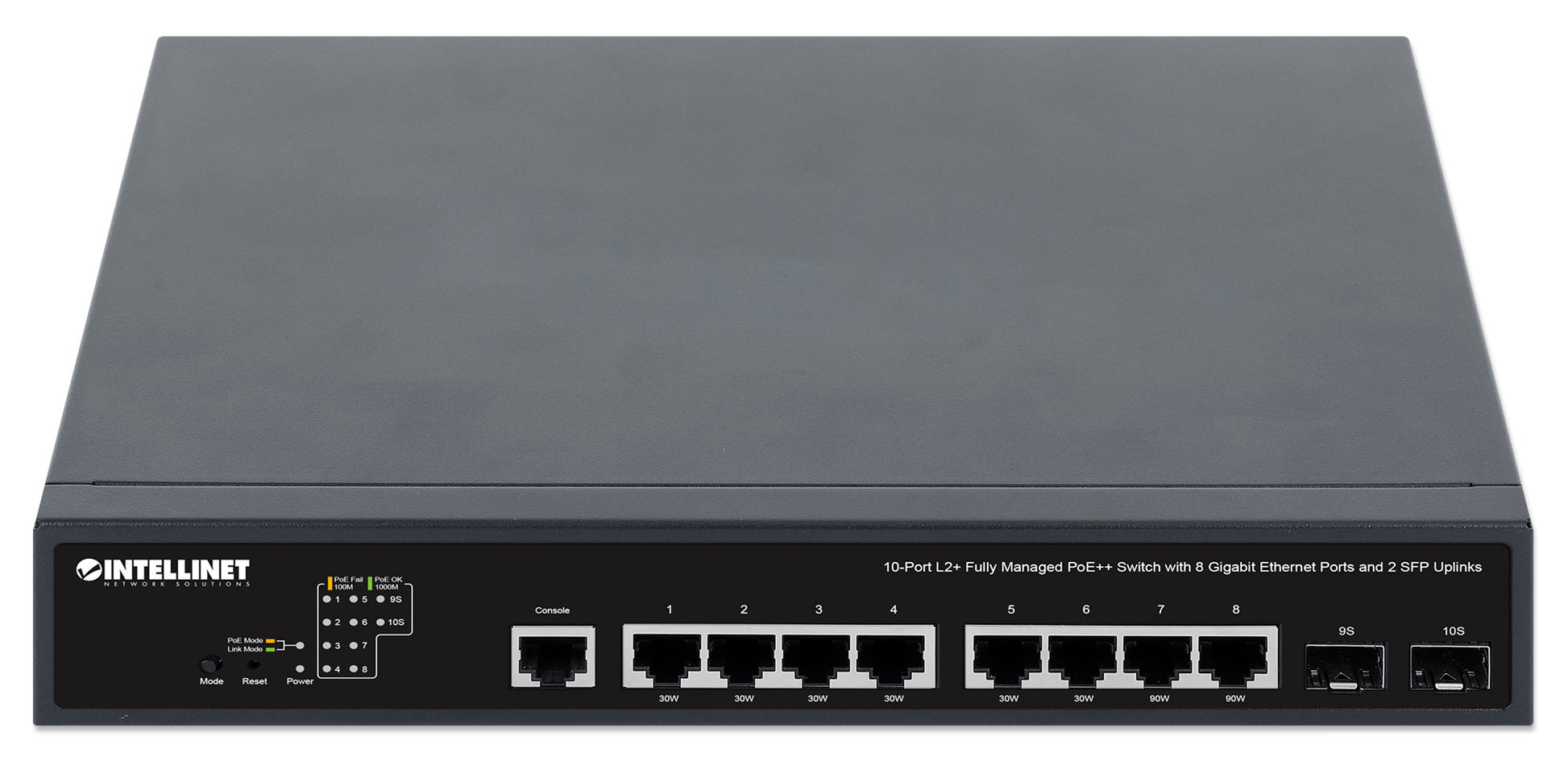 10-Port L2+ Fully Managed PoE++ Switch mit 8 Gigabit Ethernet-Ports und 2 SFP-Uplinks Image 4