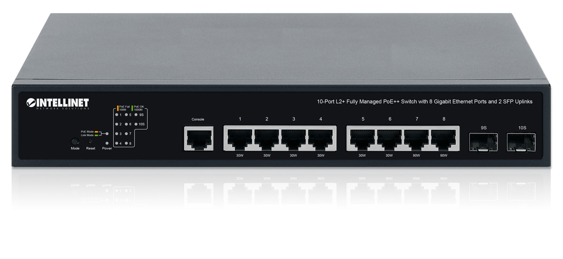 10-Port L2+ Fully Managed PoE++ Switch mit 8 Gigabit Ethernet-Ports und 2 SFP-Uplinks Image 6