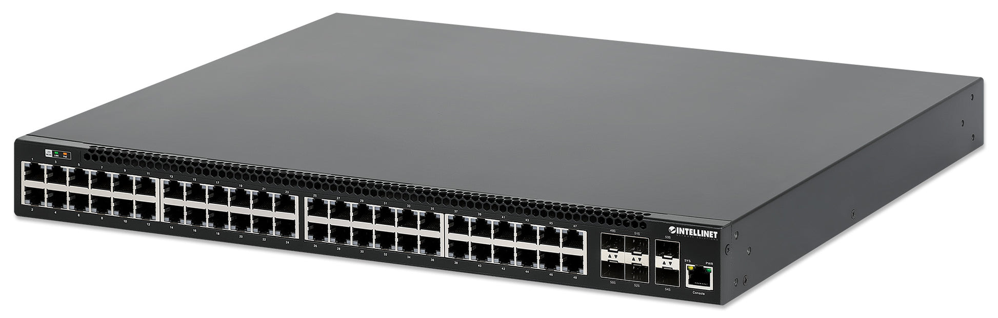 54-Port L3 Fully Managed PoE+ Switch mit 48 Gigabit Ethernet-Ports und 6 SFP+ Uplinks Image 1