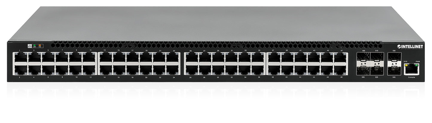 54-Port L3 Fully Managed PoE+ Switch mit 48 Gigabit Ethernet-Ports und 6 SFP+ Uplinks Image 6