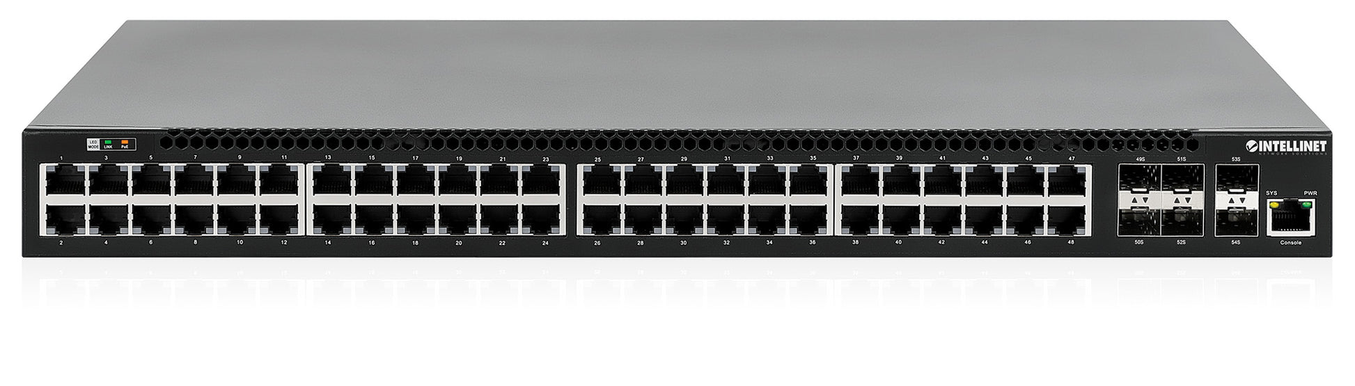 54-Port L3 Fully Managed PoE+ Switch mit 48 Gigabit Ethernet-Ports und 6 SFP+ Uplinks Image 6