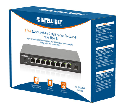 9-Port Switch mit 8 x 2,5G Ethernet-Ports und 1 SFP+ Uplink Packaging Image 2