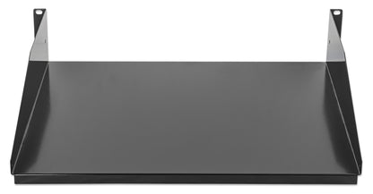19" Fachboden zur Frontmontage, 2 HE, 400 mm Tiefe, schwarz Image 5