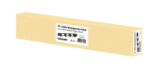 19" Kabeldurchführung, 1 HE, schwarz Packaging Image 2