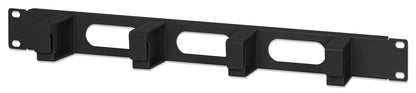19" Kabeldurchführung, 1 HE, schwarz Image 1