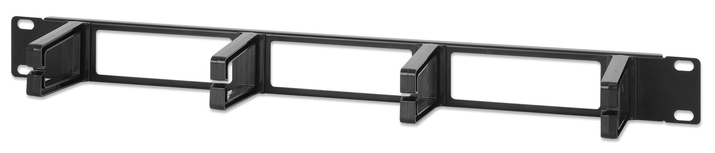 19" Kabeldurchführung, 1 HE, schwarz Image 1