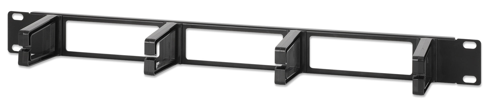 19" Kabeldurchführung, 1 HE, schwarz Image 1