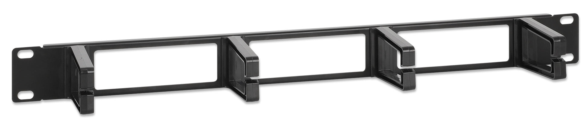 19" Kabeldurchführung, 1 HE, schwarz Image 2