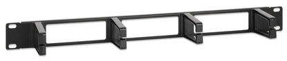 19" Kabeldurchführung, 1 HE, schwarz Image 2
