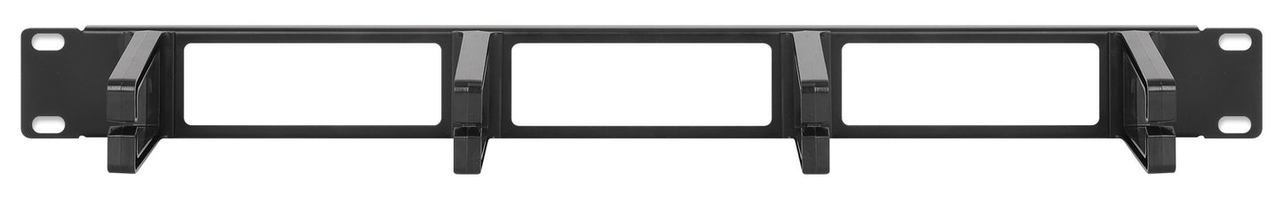19" Kabeldurchführung, 1 HE, schwarz Image 3