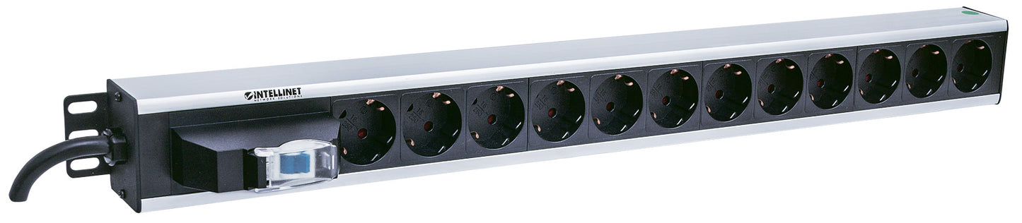 12-fach Steckdosenleiste, Schutzkontakt, vertikale Rackmontage Image 3