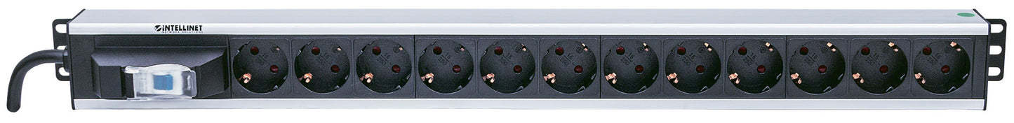 12-fach Steckdosenleiste, Schutzkontakt, vertikale Rackmontage Image 4