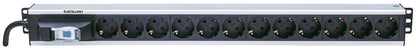 12-fach Steckdosenleiste, Schutzkontakt, vertikale Rackmontage Image 4