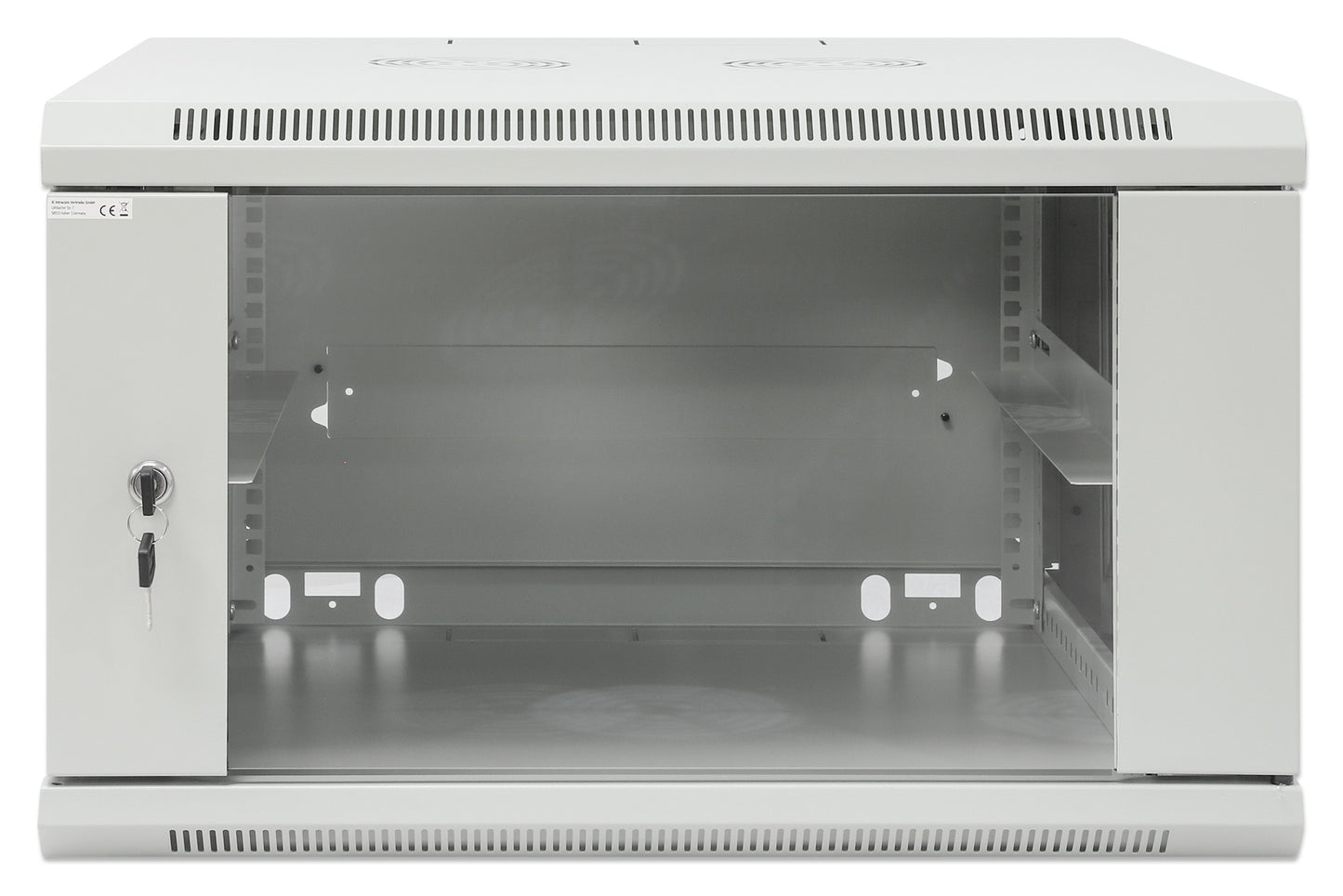 19" Wandverteiler, 6 HE, 370 (H) x 600 (B) x 600 (T) mm, grau Image 3