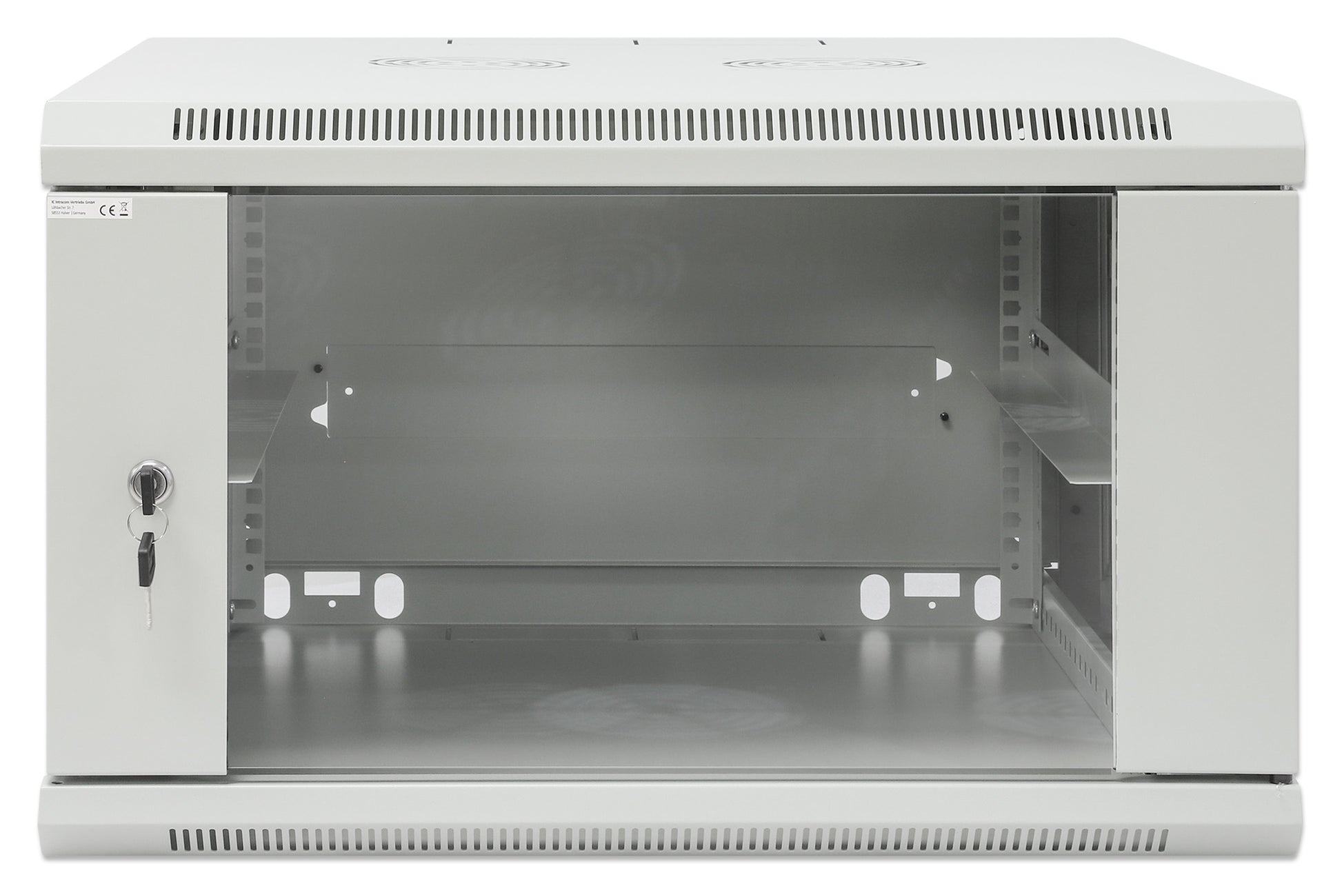 19" Wandverteiler, 6 HE, 370 (H) x 600 (B) x 600 (T) mm, grau Image 3