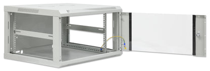 19" Wandverteiler, 6 HE, 370 (H) x 600 (B) x 600 (T) mm, grau Image 8
