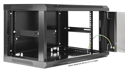 6 HE 19" Netzwerk-Wandverteiler, Standard Line, 600 mm Tiefe, schwarz Image 5