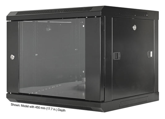 19" Wandverteiler, 6 HE, 370 (H) x 600 (B) x 600 (T) mm, schwarz Image 1